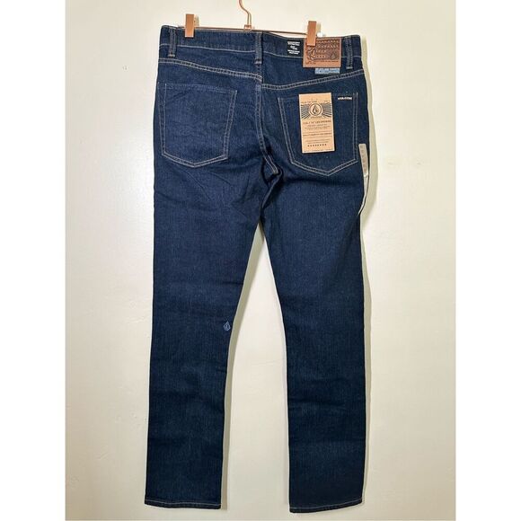 Volcom Men’s Dark Wash Skinny Jeans Size 31 New - Picture 6 of 6